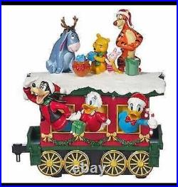New Disney Musical Music Holiday Train Figurine Set 3-piece Mickey Mouse Winnie