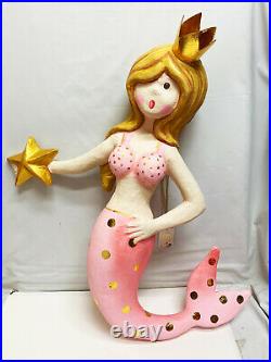 New Glitterville Large Christmas Tree Princess Pink Mermaid Ornament Decoration