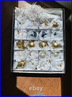 New In Box Frontgate Gold Rush 60 Pc Ornament Collection