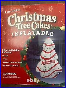 New Little Debbie Christmas Tree Cake Airblown Inflatable Blow Up