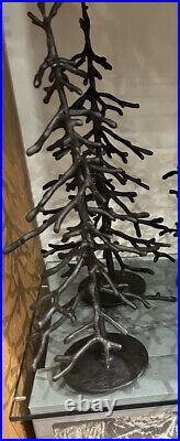 New Pottery Barn Bronze Sculpted Christmas Tree Large 18.75
