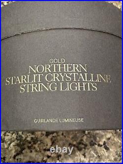 New Restoration Hardware Northern Starlit Crystalline Glass String Lights 50 ft