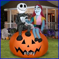 Nightmare Before Christmas Jack and Sally 5ft Inflatable-LED Lights-Halloween