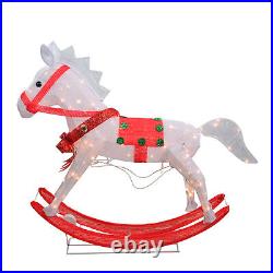 Northlight 36 Lighted Animated Glistening Rocking Horse Christmas Yard Decor
