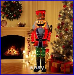 Nutcracker Toy Soldier 62 in LED Lighted Outdoor Yard Decor-SALE-FAST SHIP