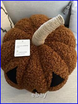 Nwt Halloween Pottery Barn Jack-o'-lantern Pillow & Eek! Spiders Pillow