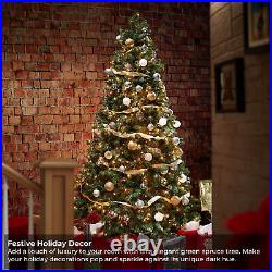 OPEN BOX 9 ft Spruce Artificial Christmas Tree with White Lights & Stand