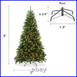 OPEN BOX 9 ft Spruce Artificial Christmas Tree with White Lights & Stand