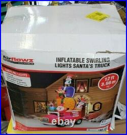 Occasions Airflowz 12ft Tall Santa's Present Delivery Truck Christmas Inflatable