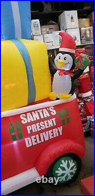 Occasions Airflowz 12ft Tall Santa's Present Delivery Truck Christmas Inflatable