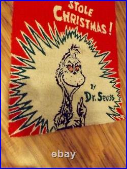Ooak Artist Made Custom Dr. Seuss Grinch Christmas Rug 32 X 23