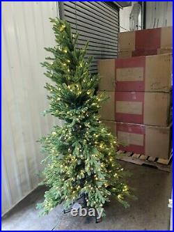Open Box Balsam Hill Red Spruce Slim 6.5' Tree w Candlelight LED Light Christmas