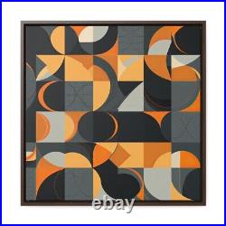 Orange and Black Mid Century Art. Modern Design. Read the ITEM DESCRIPTION