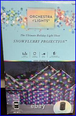 Orchestra Of Lights Led Projection Snow Flurry Projector Christmas New