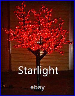 Outdoor 6ft LED Cherry Blossom Tree Christmas Light Garden/Home/Path Decor Red
