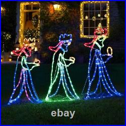 Outdoor Christmas LED Three 3 Kings Silhouette Motif Rope Light Decoration