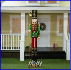 Outdoor Christmas Yard Decorations Nutcracker Soldier LCD Eyes Music Holiday 8FT