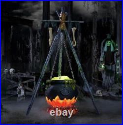 Outdoor Halloween Decorations 5ft LED Bubbling Cauldron