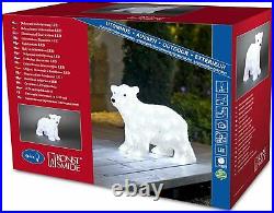 Outdoor Lights LED Acrylic Decor Cute Polar Bear Christmas 64 Ice White LEDs