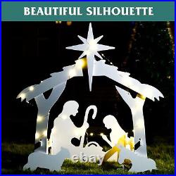 Outdoor Nativity Scene, Weatherproof Nativity Sets for Christmas Outdoor Decor