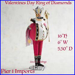 PIER 1 IMPORTS GLITTERED KING of DIAMONDS VALENTINE'S DAY 16H New in Box