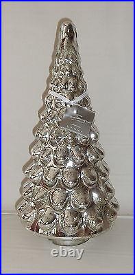 POTTERY BARN Large ANTIQUE MERCURY GLASS CHRISTMAS TREE Silver NEW