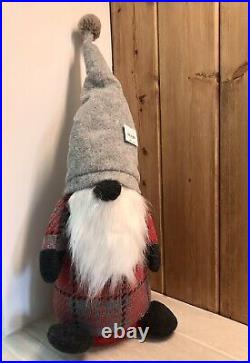POTTERY BARN RARE Plush Holiday Gnome Large Size-NEW-Christmas Decor HTF