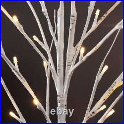 Pack of 6 Evergreen Flexible Birch Branch with Batteries 39? 2 per pack LED Lights