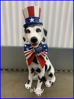 Patriotic Resin Doodle Dog Outdoor LED lighted 36 Tall 4th Of July Decoration