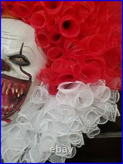 Pennywise Wreath, Pennywise mask, Clown Wreath, Halloween Decor, Front Door Deco