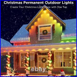 Permanent Outdoor Lamp 240ft Smart RGB 144 LED Eaves Lights APP&Voice Control