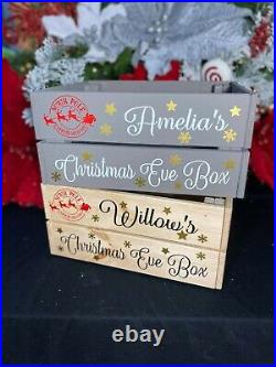 Personalised Christmas Eve Box Wooden Christmas Eve Crate Christmas Eve Hamper