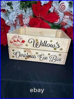 Personalised Christmas Eve Box Wooden Christmas Eve Crate Christmas Eve Hamper