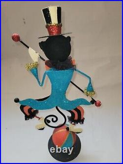 Pier 1 Enchanted Circus The Acrobat Metal Monkey Halloween Figurine 16 Bobble