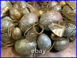 Pier 1 Imports 19 Easter Gold Glitter Capiz Eggs Wreath Spring Rare NWT