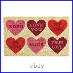 Pier 1 Valentine's Day Candy Hearts Doormat SOLD OUT HTF NWT