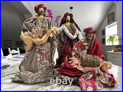 Pierre Deux French Country 3 Wise Men Christmas Fabric Figures