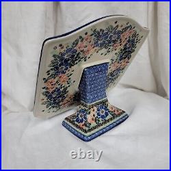 Polish Pottery Book Tablet Stand 9 Ceramika Artystyczna Floral Garden UNIKAT