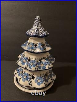 Polish Pottery Christmas Tree Candle Holder 9 Ceramika Artystyczna