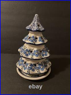 Polish Pottery Christmas Tree Candle Holder 9 Ceramika Artystyczna