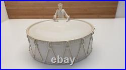 Pottery Barn 12 Days of Christmas Drummer Boy Stoneware Cake Stand Drumming