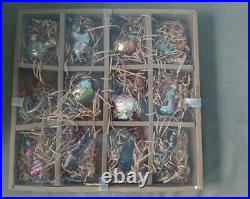 Pottery Barn 12 Days of Christmas Mercury Glass Ornaments Complete Set of 12
