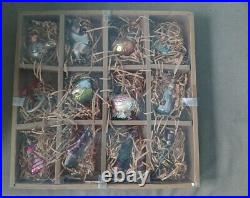 Pottery Barn 12 Days of Christmas Mercury Glass Ornaments Complete Set of 12