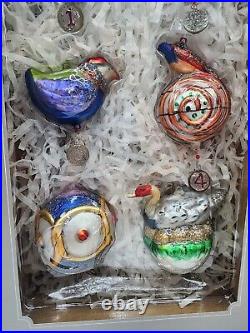 Pottery Barn 12 Days of Christmas Mercury Glass Ornaments READ, 7 BROKEN