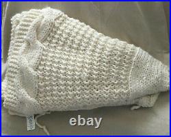 Pottery Barn Chunky Cable Knit Tree Skirt 52 Christmas Tree skirt Ivory new