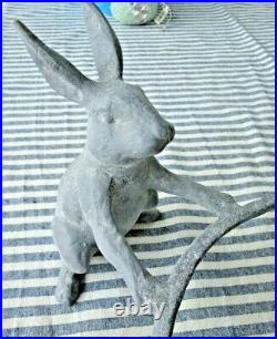 Pottery Barn ESSEX ZINC BUNNY PLATTER NIB Easter Rabbit