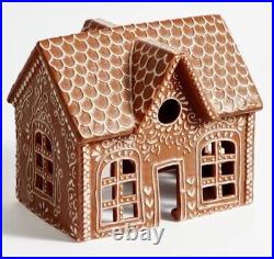 Pottery Barn Gingerbread Village House Wide Brown StonewareChristmas New