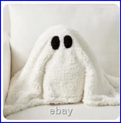 Pottery Barn Gus The Ghost Pillow White Sherpa PB Halloween? New