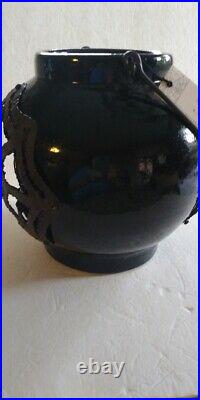 Pottery Barn Halloween Black Spider Web Cauldron Luminary