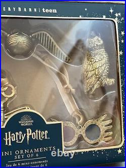 Pottery Barn Harry Potter Wizarding World Mini Ornaments Set of 6 NEW